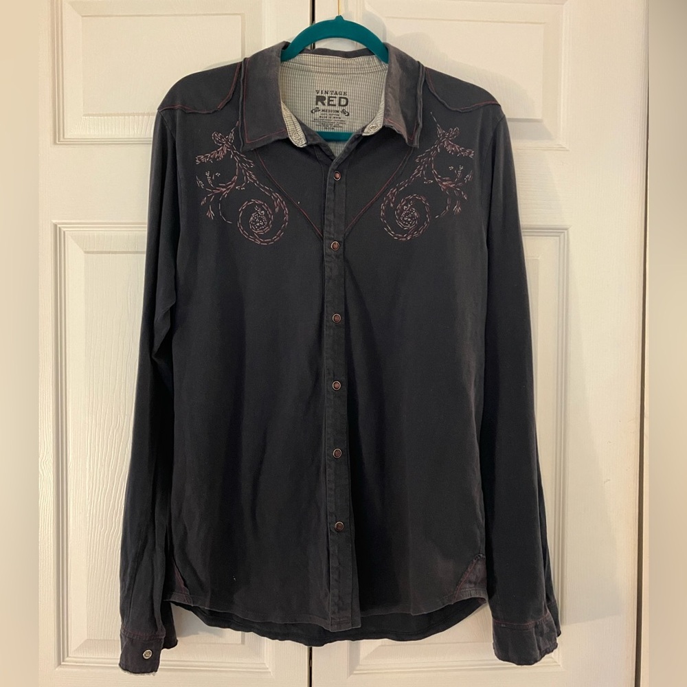 Vintage Printed Western Shirt
